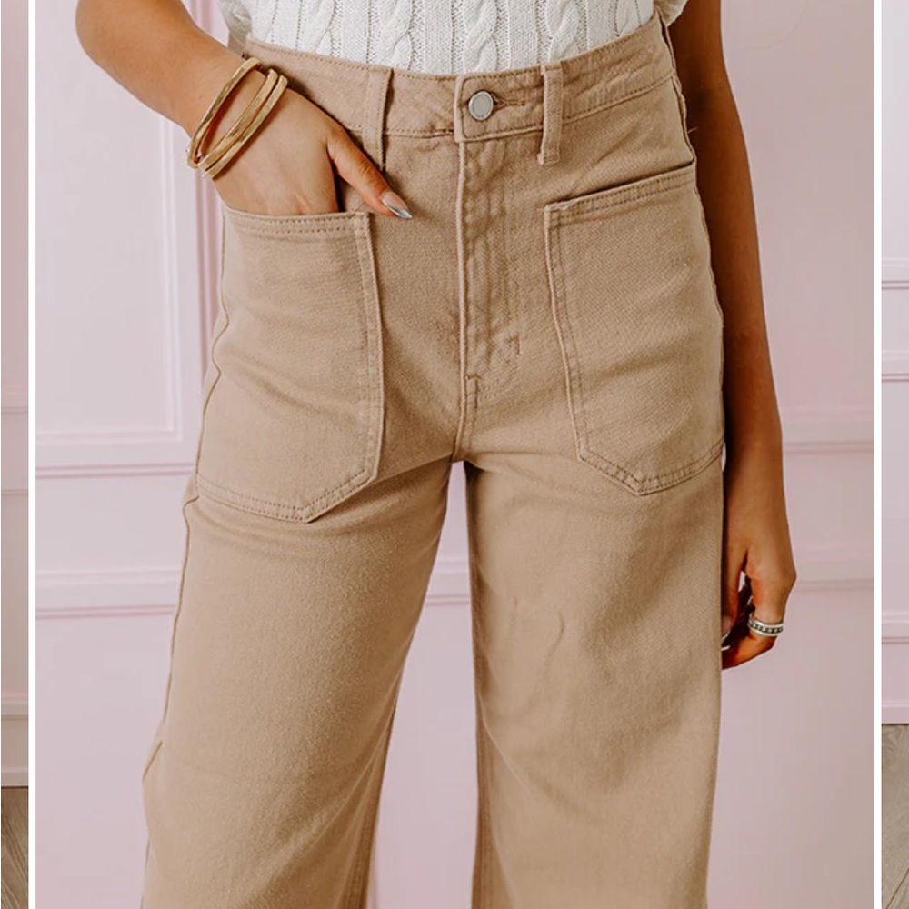 Just USA Tan Wide Leg Pants